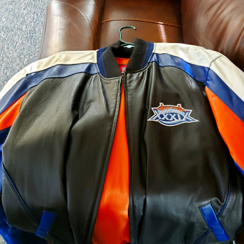 Superbowl Patriots leather jacket